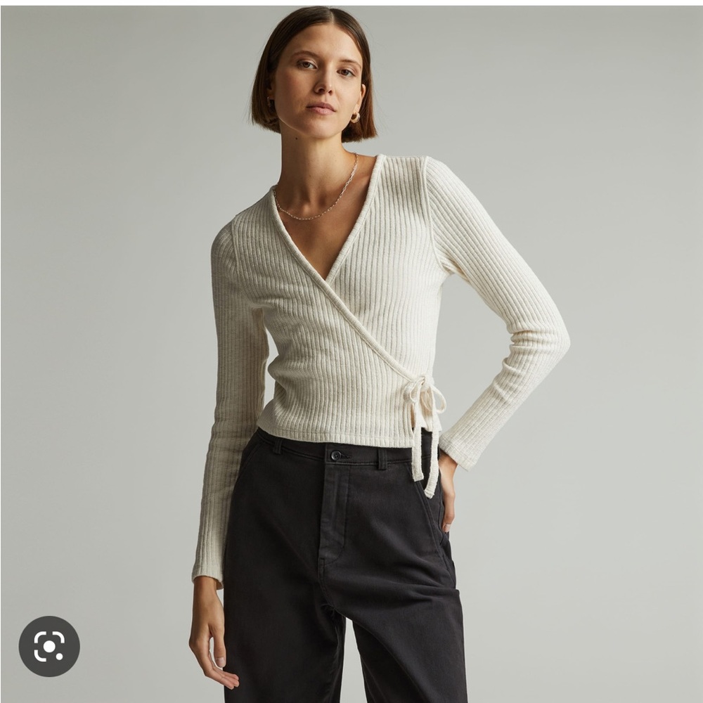 ISO Everlane knit rib wrap top